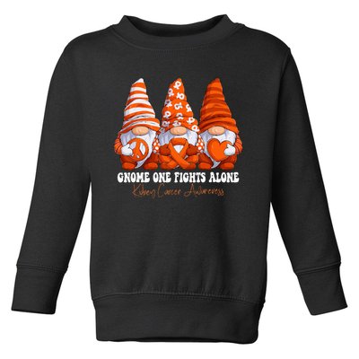 Kidney Cancer Awareness Month Orange Ribbon Gnomies Support Toddler Sweatshirt