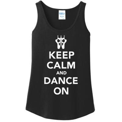 Keep Calm And Dance On Ladies Essential Tank