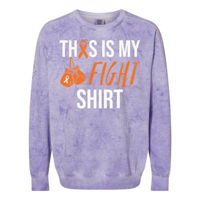 Kidney Cancer Awareness Orange Ribbon Colorblast Crewneck Sweatshirt