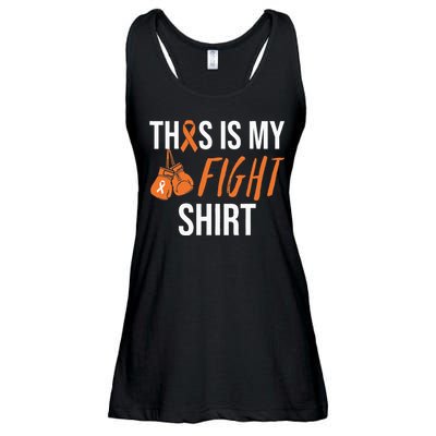 Kidney Cancer Awareness Orange Ribbon Ladies Essential Flowy Tank