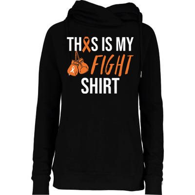 Kidney Cancer Awareness Orange Ribbon Womens Funnel Neck Pullover Hood