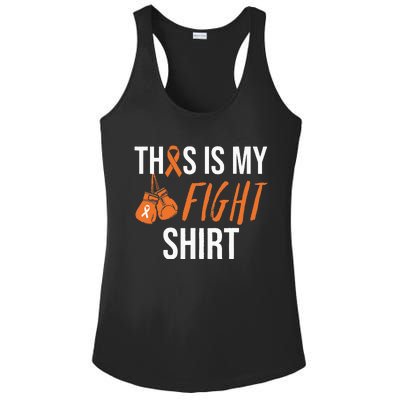 Kidney Cancer Awareness Orange Ribbon Ladies PosiCharge Competitor Racerback Tank