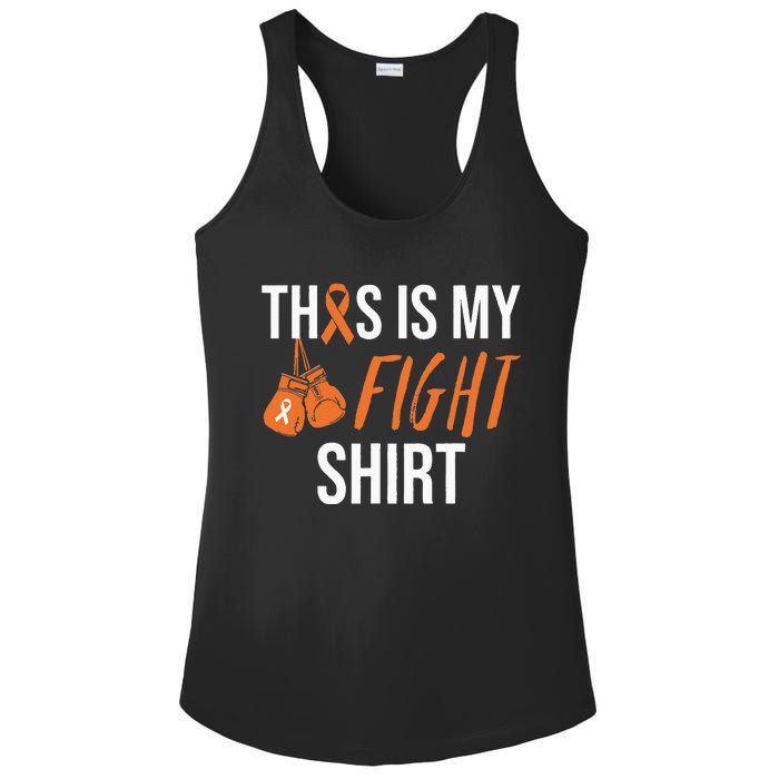 Kidney Cancer Awareness Orange Ribbon Ladies PosiCharge Competitor Racerback Tank