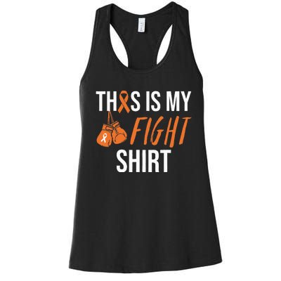 Kidney Cancer Awareness Orange Ribbon Women's Racerback Tank