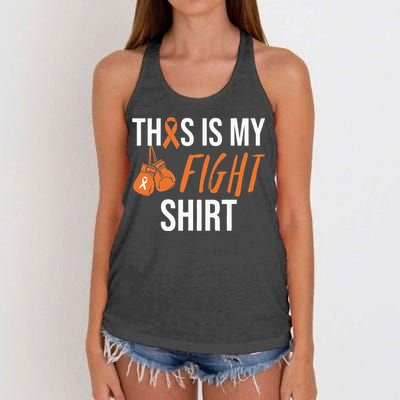 Kidney Cancer Awareness Orange Ribbon Women's Knotted Racerback Tank