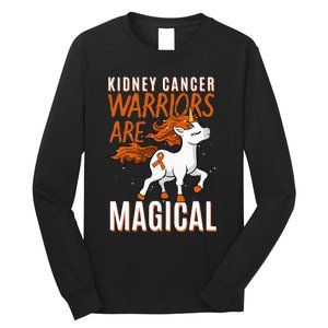 Kidney Cancer Awareness Supporter Warrior Unicorn Lover Gift Long Sleeve Shirt