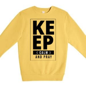 Keep Calm And Party Funny Slogan Premium Crewneck Sweatshirt