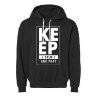 Keep Calm And Party Funny Slogan Garment-Dyed Fleece Hoodie