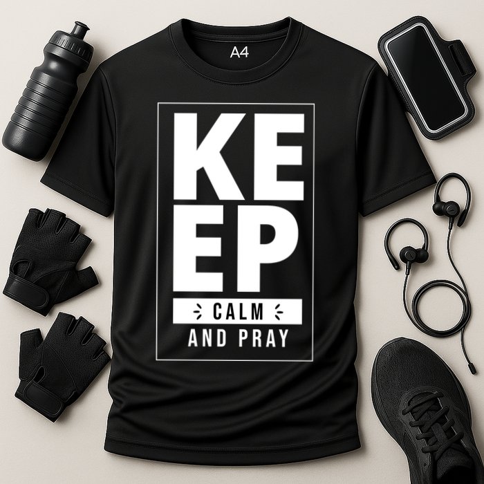Keep Calm And Party Funny Slogan Performance Shirt