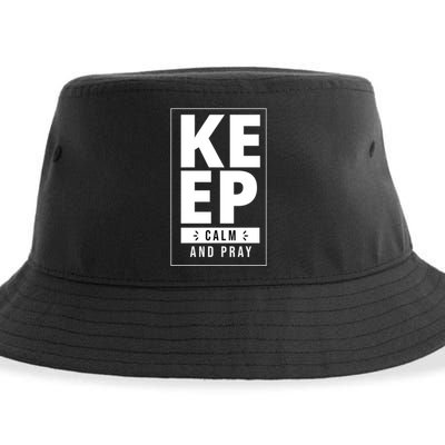 Keep Calm And Party Funny Slogan Sustainable Bucket Hat