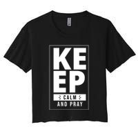Keep Calm And Party Funny Slogan Crop Top