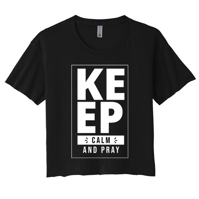 Keep Calm And Party Funny Slogan Crop Top