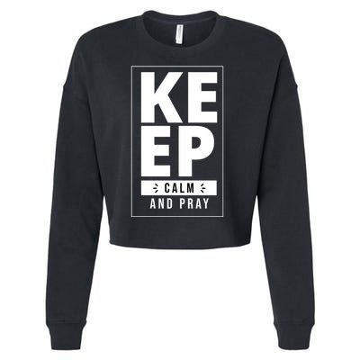 Keep Calm And Party Funny Slogan Cropped Pullover Crew