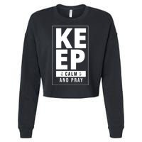 Keep Calm And Party Funny Slogan Cropped Pullover Crew