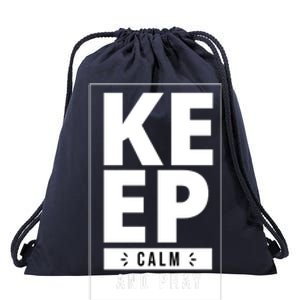 Keep Calm And Party Funny Slogan Drawstring Bag