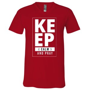 Keep Calm And Party Funny Slogan V-Neck T-Shirt