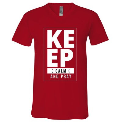 Keep Calm And Party Funny Slogan V-Neck T-Shirt