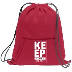 Keep Calm And Party Funny Slogan Sweatshirt Cinch Pack Bag