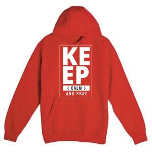 Keep Calm And Party Funny Slogan Premium Pullover Hoodie