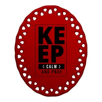 Keep Calm And Party Funny Slogan Ceramic Oval Ornament