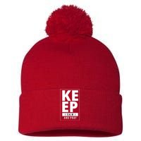 Keep Calm And Party Funny Slogan Pom Pom 12in Knit Beanie