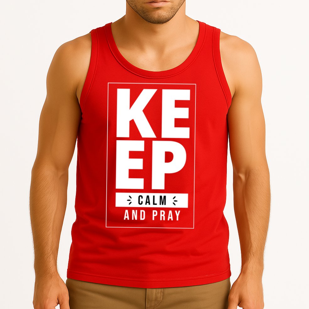 Keep Calm And Party Funny Slogan Tank Top