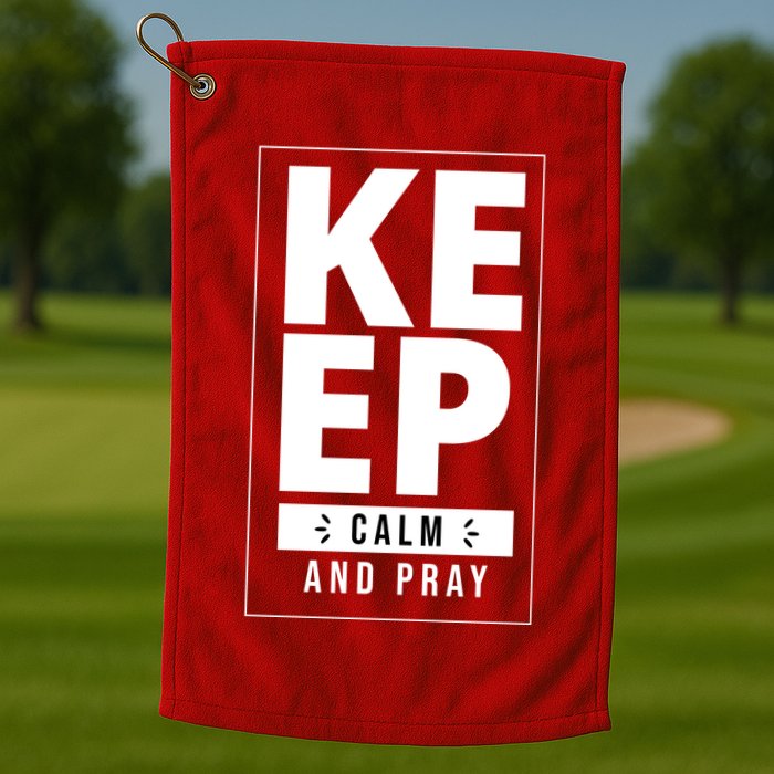 Keep Calm And Party Funny Slogan Golf Towel
