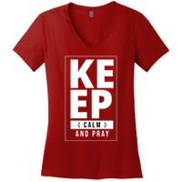 Keep Calm And Party Funny Slogan Women's V-Neck T-Shirt