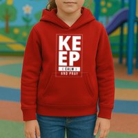 Keep Calm And Party Funny Slogan Kids Hoodie