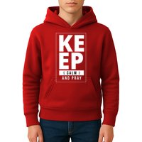 Keep Calm And Party Funny Slogan Kids Hoodie