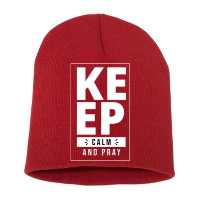 Keep Calm And Party Funny Slogan Short Acrylic Beanie