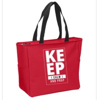 Keep Calm And Party Funny Slogan Zip Tote Bag