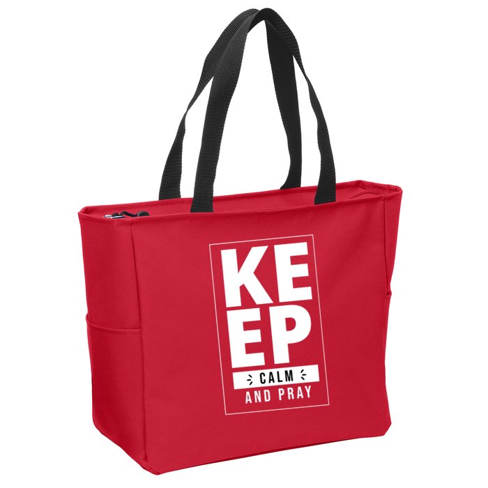 Keep Calm And Party Funny Slogan Zip Tote Bag