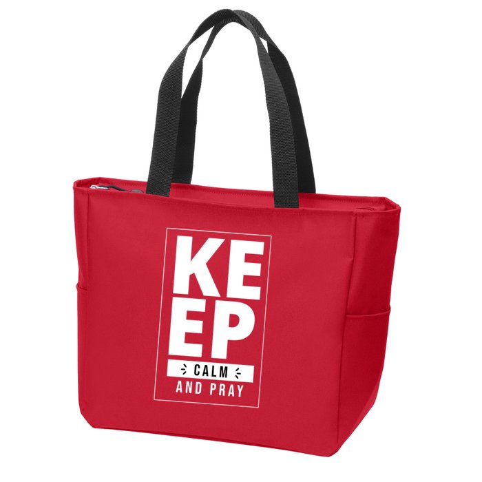 Keep Calm And Party Funny Slogan Zip Tote Bag