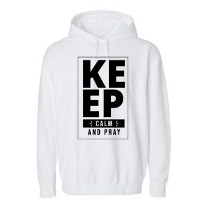 Keep Calm And Party Funny Slogan Garment-Dyed Fleece Hoodie