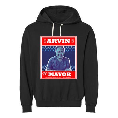 Kapu Coffee Arvin For Mayor Garment-Dyed Fleece Hoodie