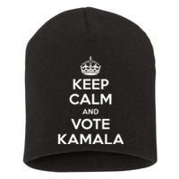 Keep Calm And Vote Kamala 2024 Pro Harris Walz 2024 Campaign Short Acrylic Beanie