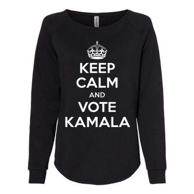 Keep Calm And Vote Kamala 2024 Pro Harris Walz 2024 Campaign Womens California Wash Sweatshirt