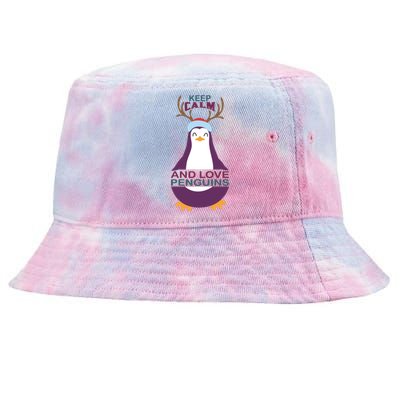 Keep Calm And Love Penguins Tie-Dyed Bucket Hat