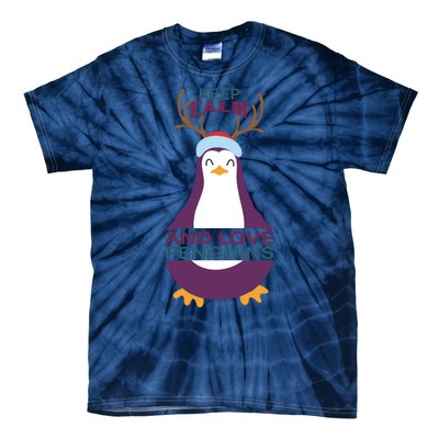 Keep Calm And Love Penguins Tie-Dye T-Shirt