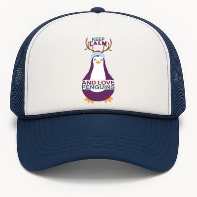 Keep Calm And Love Penguins Trucker Hat