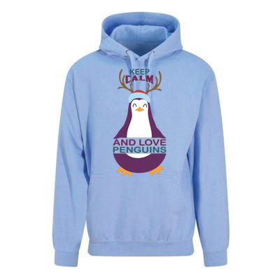 Keep Calm And Love Penguins Unisex Surf Hoodie