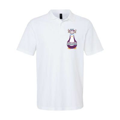 Keep Calm And Love Penguins Softstyle Adult Sport Polo