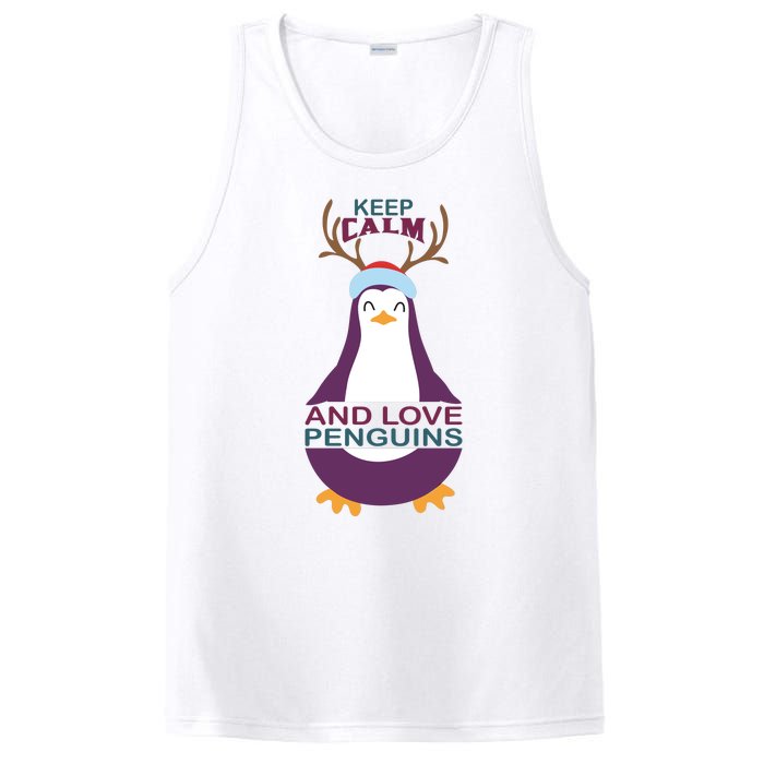 Keep Calm And Love Penguins PosiCharge Competitor Tank