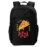 Keep Calm And Eat Pizza Funny Backpack