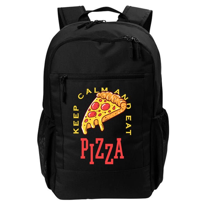Keep Calm And Eat Pizza Funny Backpack