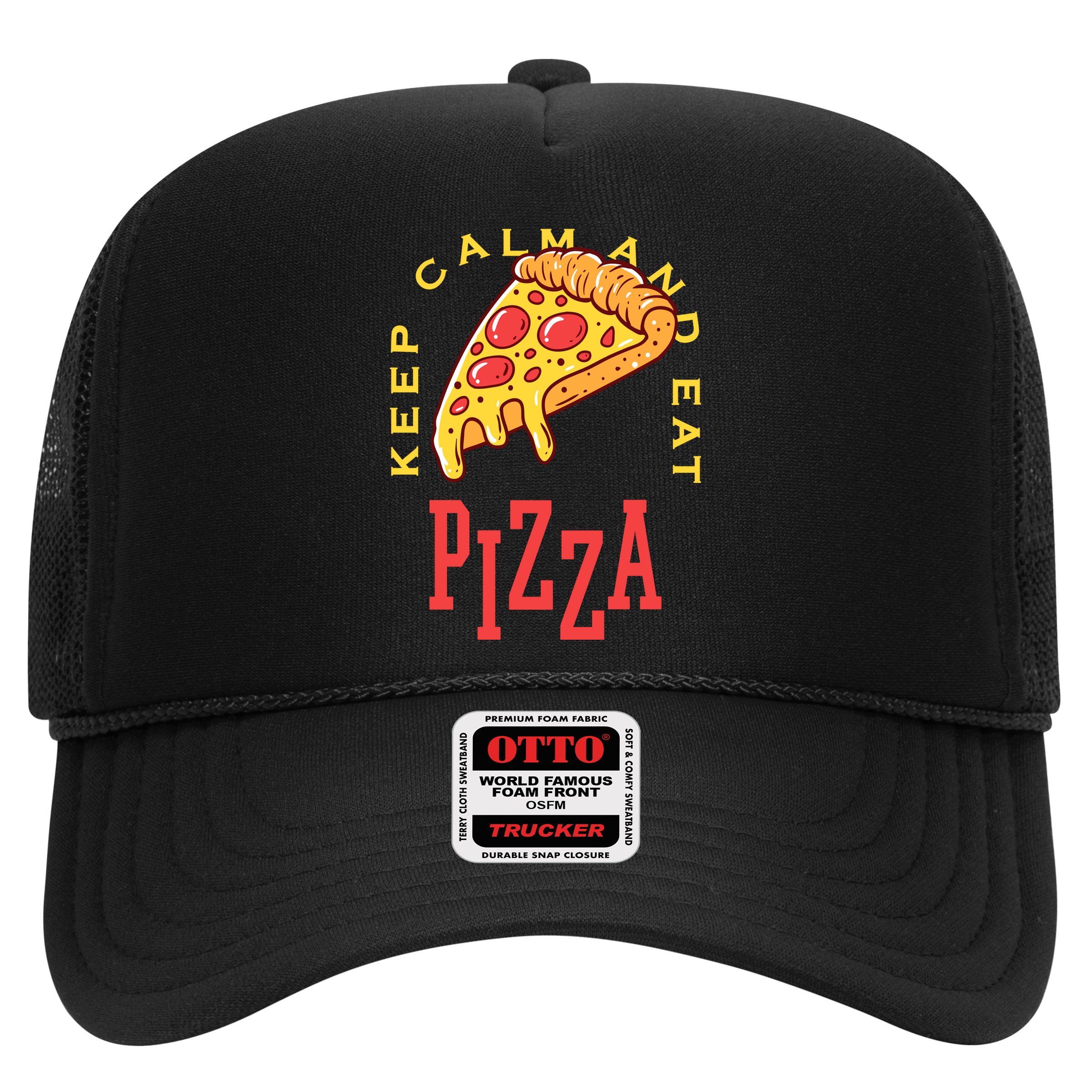 Keep Calm And Eat Pizza Funny Hat