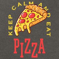 Keep Calm And Eat Pizza Funny Cotton Canvas Backpack