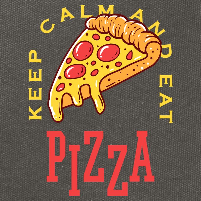 Keep Calm And Eat Pizza Funny Cotton Canvas Backpack