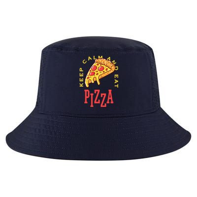 Keep Calm And Eat Pizza Funny Cool Comfort Performance Bucket Hat